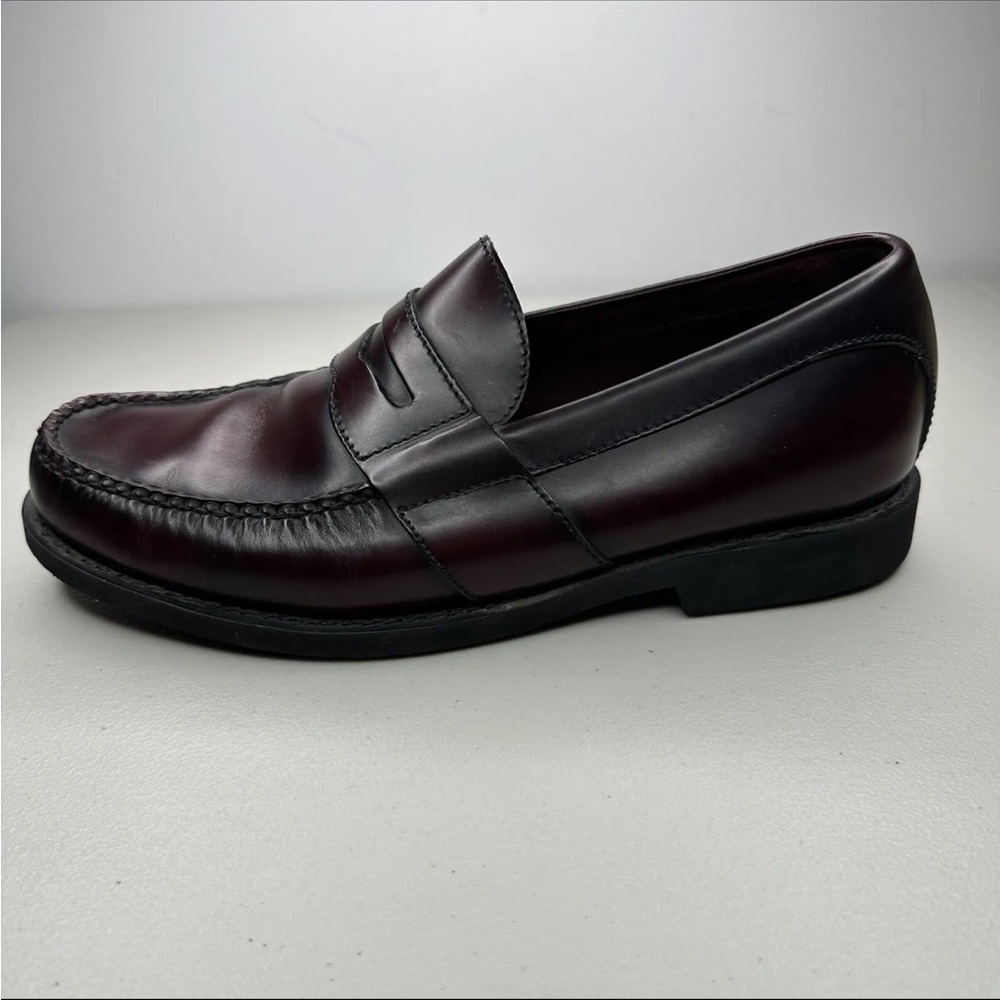 Rockport DMX Penny Loafer Mens 9.5 M Burgundy Leather Slip On Shoes APM 1134E